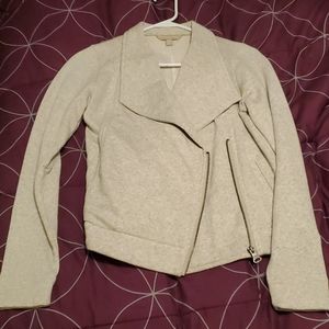 Grey moto zipper jacket